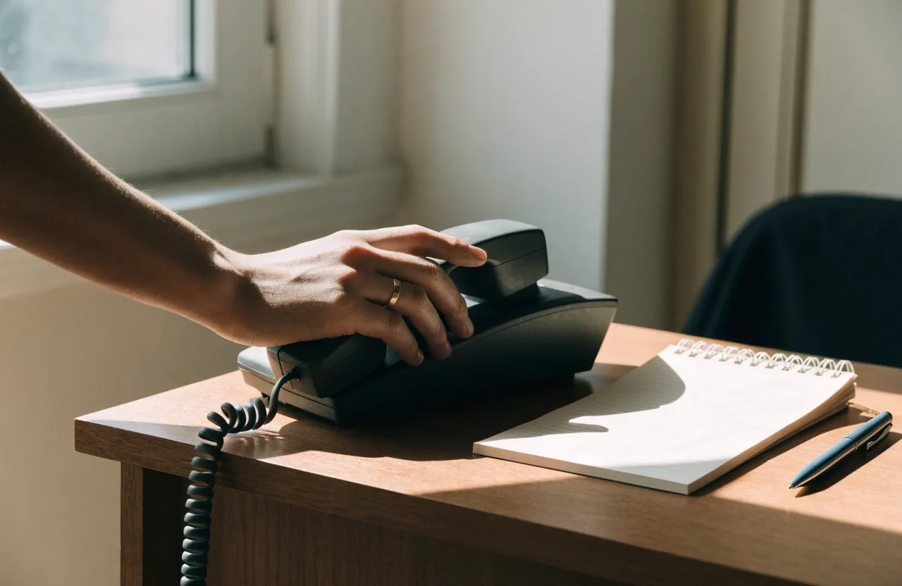 A hand filling in a blank paper form at a bright table with reading glasses nearby
